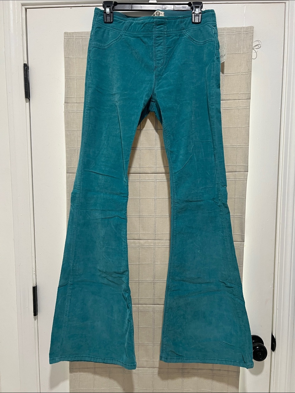 Free People Women’s Teal Flared Corduroy Pants